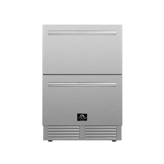 FORNO Como 24" Indoor Outdoor Drawer Refrigerator, 4.87 cu.ft., FDROD1611-24S