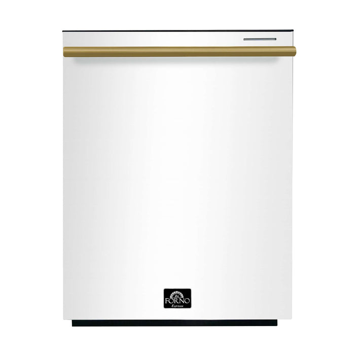 Forno Pozzo 24 " Built-In Tall Tub Top Control White Dishwasher, 49 dBA, FDWBI8067-24WHT