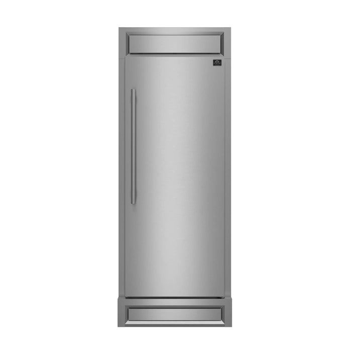 FORNO Maderno 28" Built-In Convertible Refrigerator, 13.6 cu.ft. Right Swing with Decorative Grill - 32" Wide, FFFFD1722-32RS