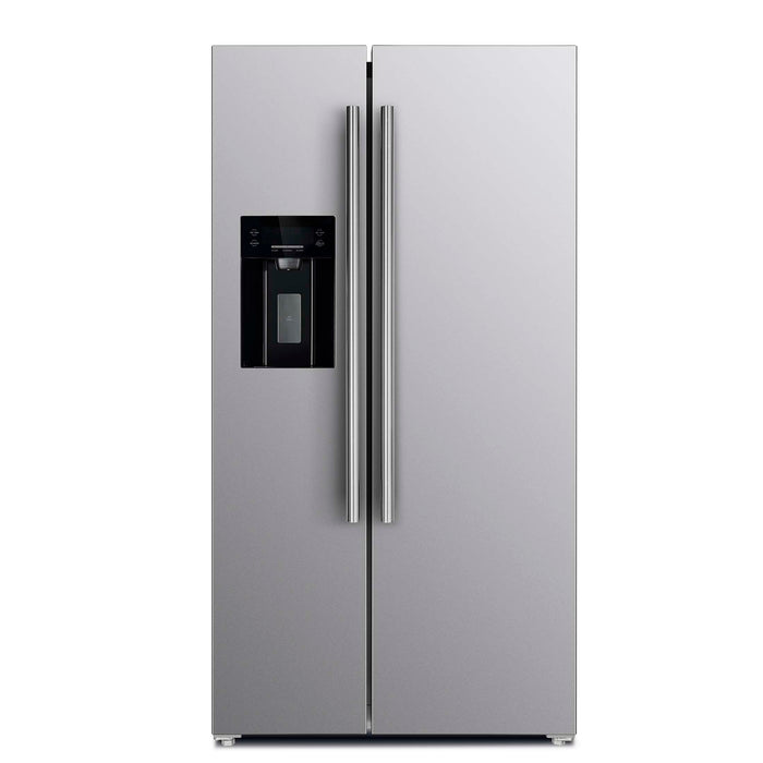 FORNO Salerno 36" Side by Side Stainless Steel Refrigerator 20 cu.ft, FFRBI1844-36SB