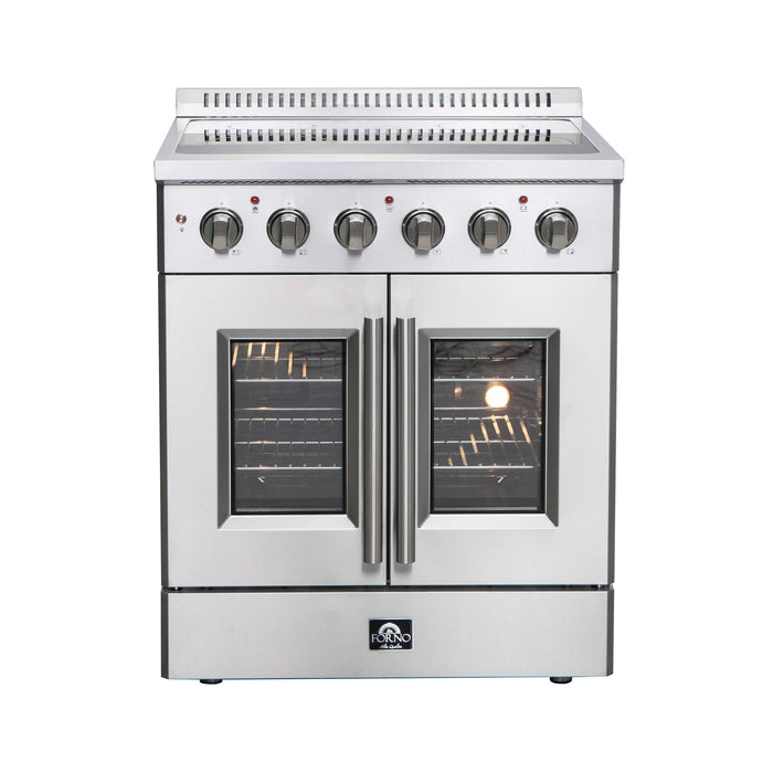 FORNO Galiano 30" Freestanding French Door Electric Range, FFSEL6917-30