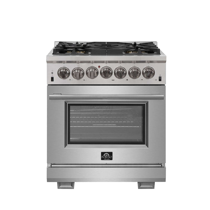 Forno Capriasca 30" Freestanding Dual Fuel Range, FFSGS6187-30