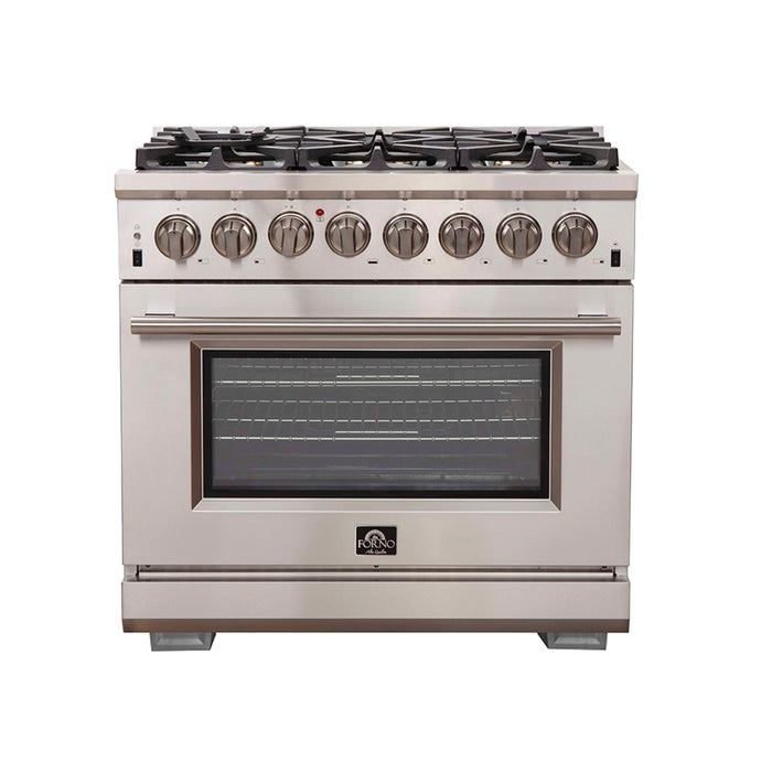 FORNO Capriasca 36" Freestanding Dual Fuel Range, FFSGS6187-36