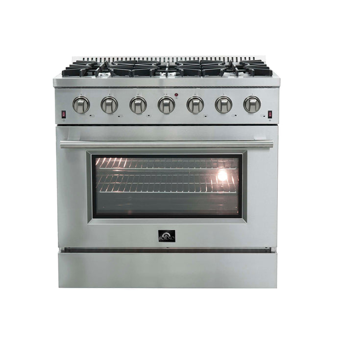 Forno Galiano 36" Freestanding Gas Range, FFSGS6244-36