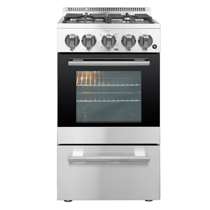 FORNO Lamazze 20" Freestanding Gas Range, FFSGS6265-20