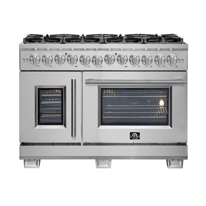 Forno Capriasca 48" Freestanding French Door Dual Fuel Range, FFSGS6387-48