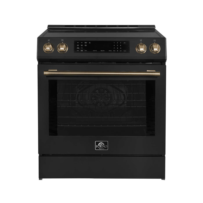 Forno Donatello Espresso 30-Inch Slide-In Induction Range Black, FFSIN0905-30BLK
