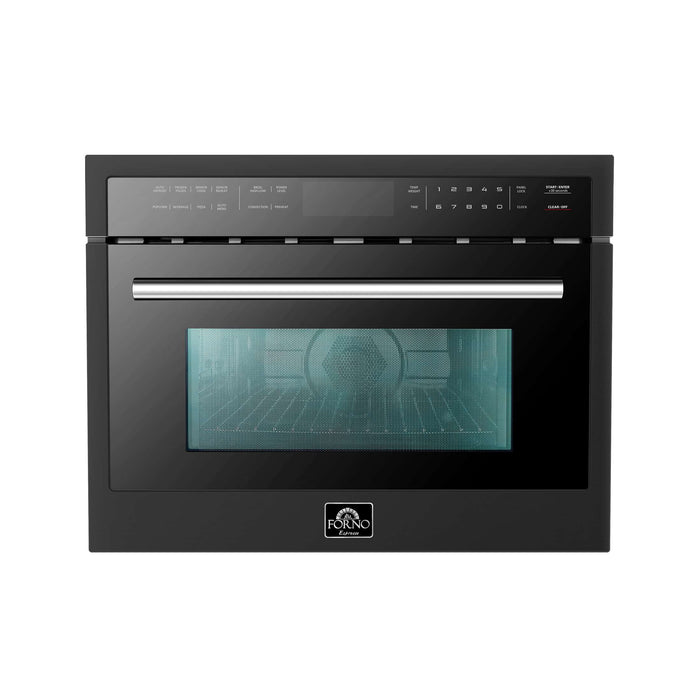 Oliena Espresso Black 24" 1750 Watt Compact Oven & 1000 Watt Microwave, 1.6 cu. ft., FMWDR3093-24BLK