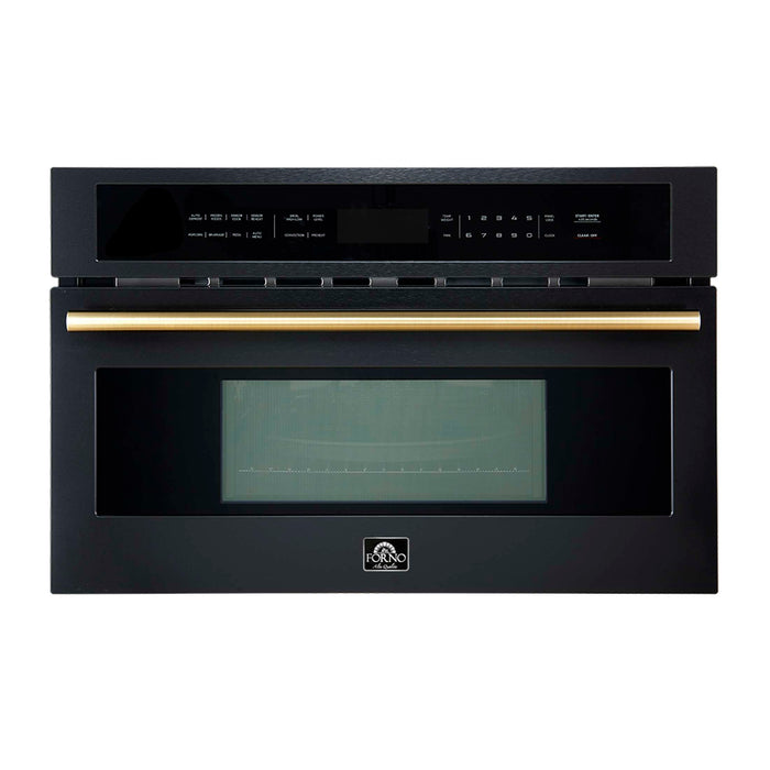 Oliena Espresso Black 30 Inch 1750 Watt Compact Oven & 1000 Watt Microwave, 1.6 cu. ft., FMWDR3093-30BLK