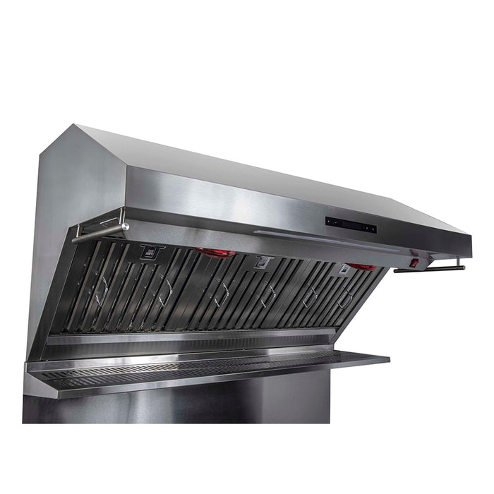 Forno Savona - 48" Wall Mount Range Hood With Baffle Filter & Back Splash, FRHWM5029-48