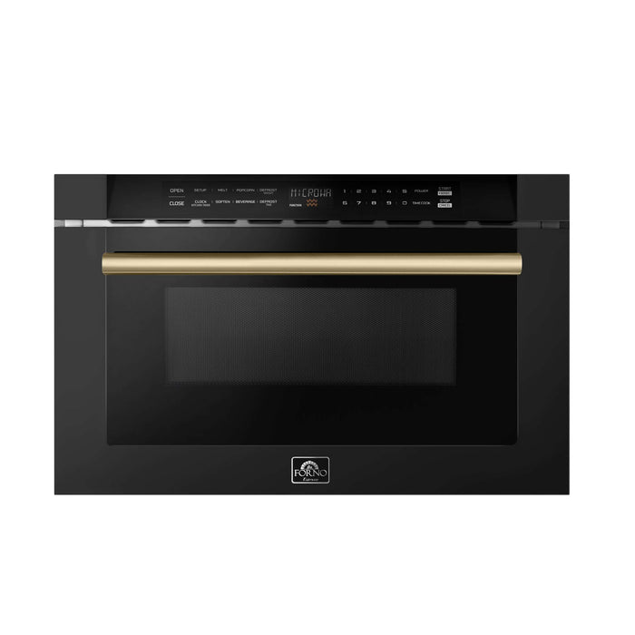 Forno Espresso Capoliveri 24" Microwave Drawer in Black, FMWDR3000-24BLK