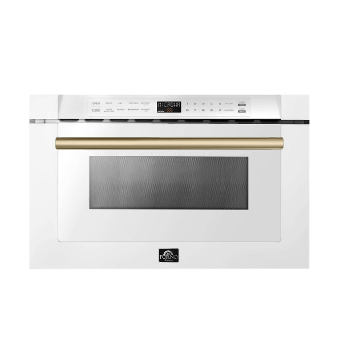 FORNO Espresso Capoliveri 24" Microwave Drawer in White, FMWDR3000-24WHT