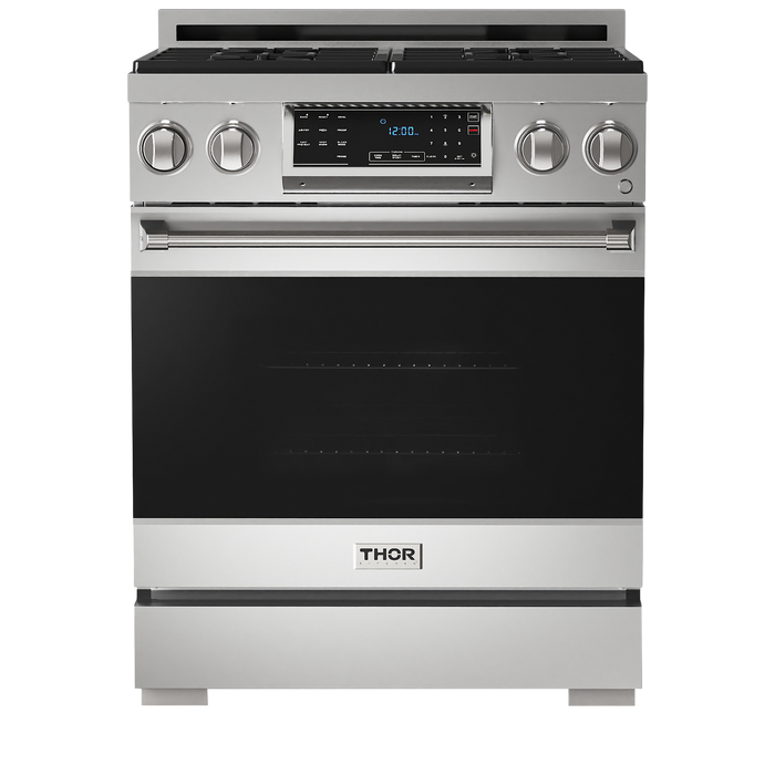 Thor Kitchen Gordon Ramsay Series 30 in. Professional Gas Range with Tilt Panel Touch Control in Stainless Steel, RSG30