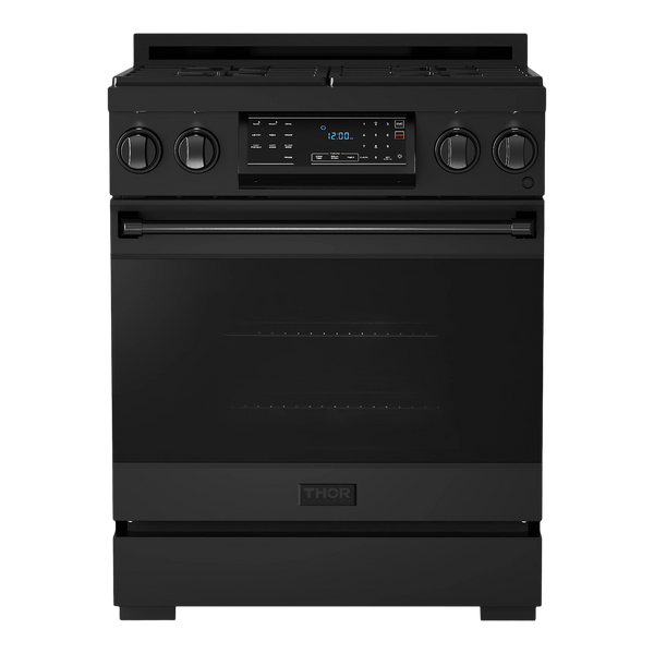 Thor Kitchen Gordon Ramsay Series 30 in. Professional Gas Range with Tilt Panel Touch Control in Black, RSG30B
