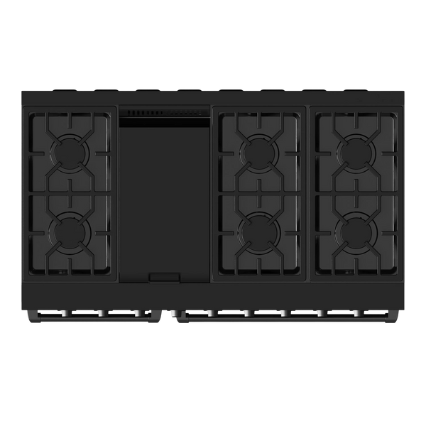 Gordon Ramsay by THOR Kitchen 48 in. Professional Gas Range with Double Oven in Black- RSG48EB