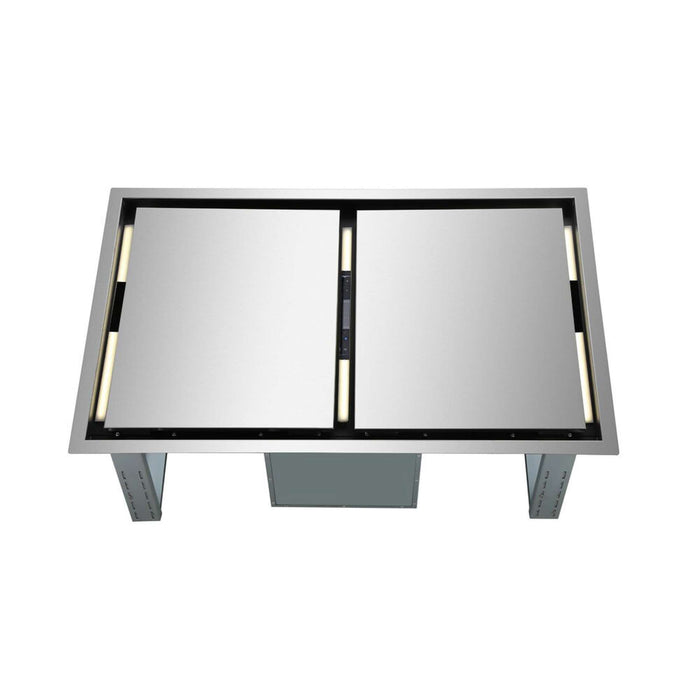 FORNO Arezzo - 44" Ceiling Range Hood with Perimetric Heat, Odor, Gases and Steam Air Capture, FRHRE5312-44