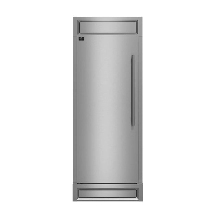FORNO Maderno 28" Built-In Convertible Refrigerator, 13.6 cu.ft. Right Swing with Decorative Grill - 32" Wide, FFFFD1722-32LS