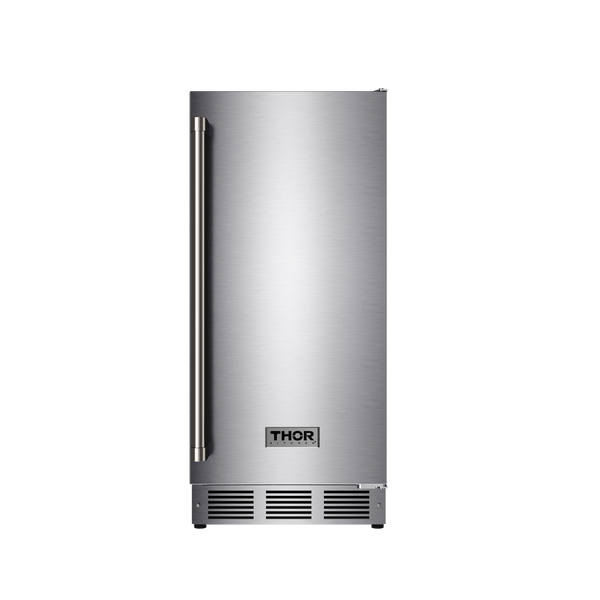 THOR Kitchen 15" Indoor/Outdoor Ice Maker with Drain Pump in Stainless Steel- TIM1511