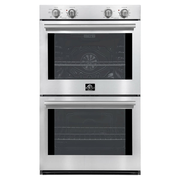 FORNO Vomero 30-Inch Double Wall Oven in Stainless Steel, FBOEL1324-30