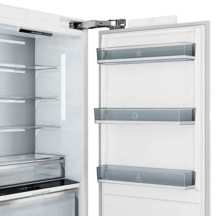 THOR Kitchen X-Series 30" 16.6 cu. ft. Stainless Steel Built-In Refrigerator Column with Interior Water Dispenser - XRF30CRF-SS