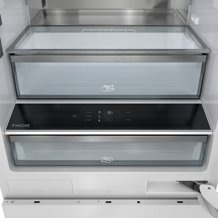 THOR Kitchen 30" Bottom Mount Refrigerator Built-In Stainless-Steel - XRF3016BBP-SS