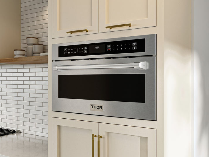 THOR Kitchen 30" 1.6 cu.ft. Built-In Air Fry Microwave Oven With Drop-Down Door - TMO30H