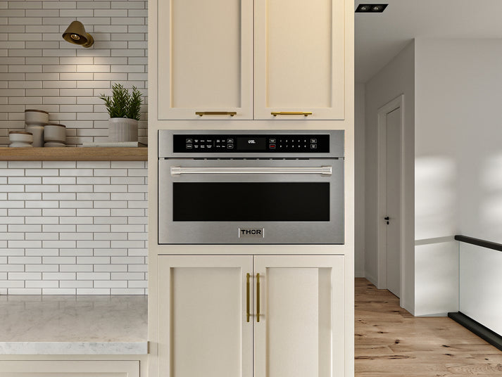THOR Kitchen 30" 1.6 cu.ft. Built-In Air Fry Microwave Oven With Drop-Down Door - TMO30H