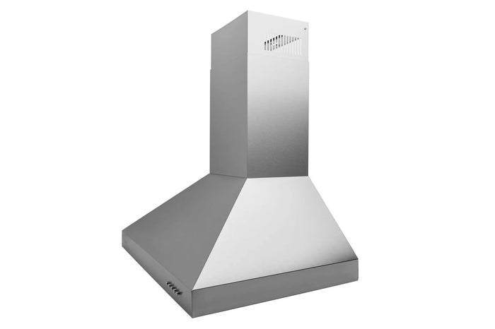 Hauslane 30-Inch 350 CFM Convertible Wall Mount Range Hood with Charcoal Filter in Matte Black, WM-530BLK-30B