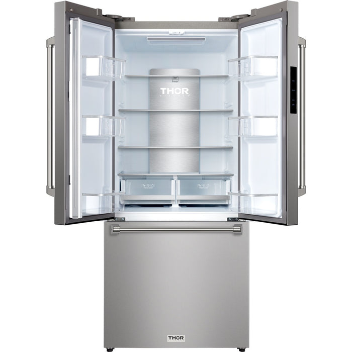 Gordon Ramsay by THOR Kitchen 36 in. French Door Counter Depth Refrige ...