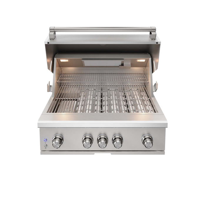THOR Kitchen 36" Freestanding Professional Propane Gas Grill Head with 4 Burners and Rotisserie Kit - TPG3601-G
