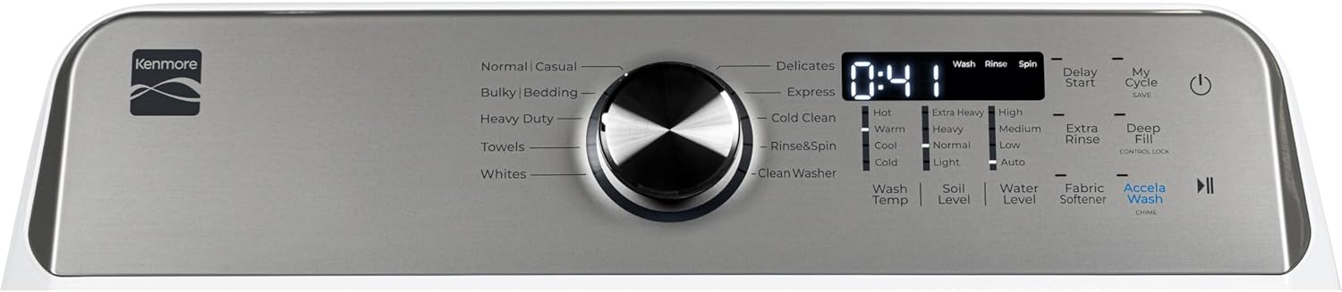 Kenmore, 4.5 cu. ft. Top-Load Washer with Triple Action® Impeller - White, KM2629262