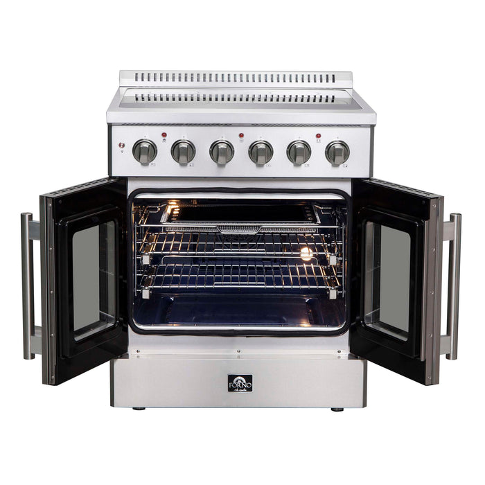 Forno Galiano 30" Freestanding French Door Electric Range, FFSEL6917-30