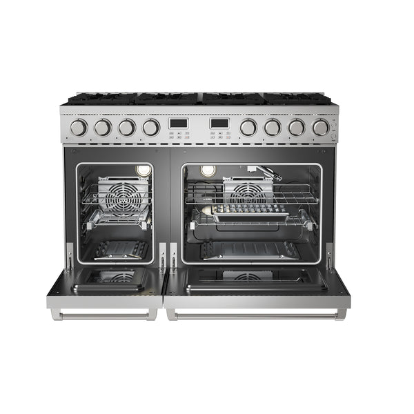 THOR Kitchen Contemporary 48" Propane Gas Range with Convection Oven and 8 Sealed Burners in Stainless Steel- ARG48LP
