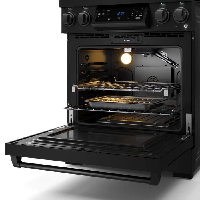Thor Kitchen Gordon Ramsay Series 30 in. Professional Gas Range with Tilt Panel Touch Control in Black, RSG30B