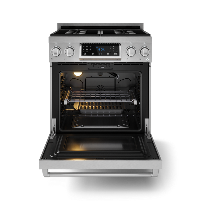 Thor Kitchen Gordon Ramsay Series 30 in. Professional Gas Range with Tilt Panel Touch Control in Stainless Steel, RSG30