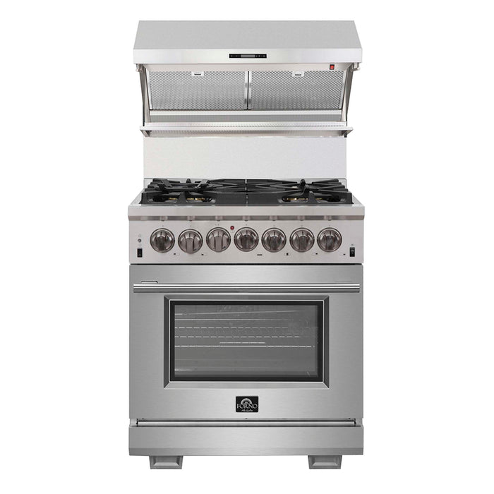 Forno Capriasca 30" Freestanding Dual Fuel Range, FFSGS6187-30