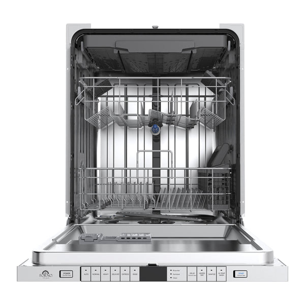 FORNO Rivestito 24" Built-In Panel-Ready Dishwasher, Ultra-Quiet 45 dB, Energy Star with Stainless Steel Interior- FDWBI8011-24