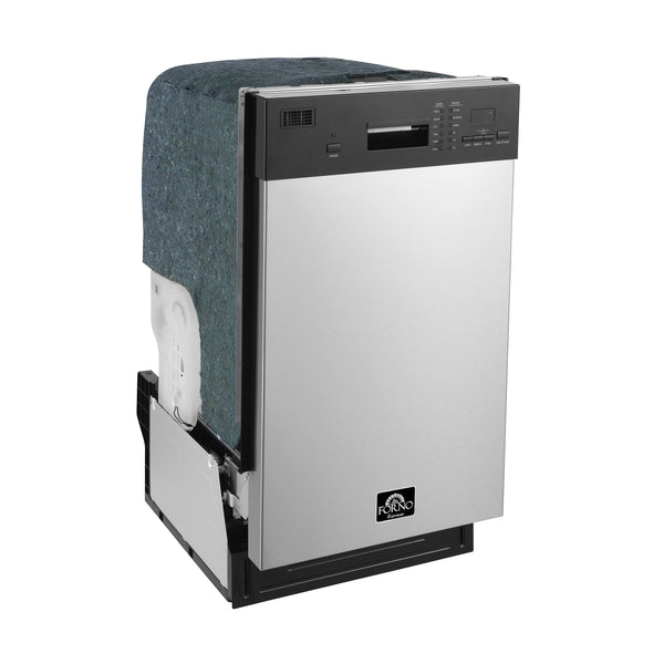 FORNO Polo 18" Built-in Dishwasher in Stainless Steel- FDWBI8041-18S