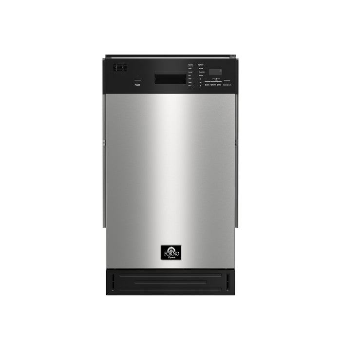 FORNO Polo 18" Built-in Dishwasher in Stainless Steel- FDWBI8041-18S