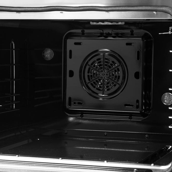 FORNO Galiano 48" 6.58 cu. ft. Dual Fuel Range with 8 Sealed Burners and Griddle in Black with Antique Brass Accents - FFSGS6156-48BLK