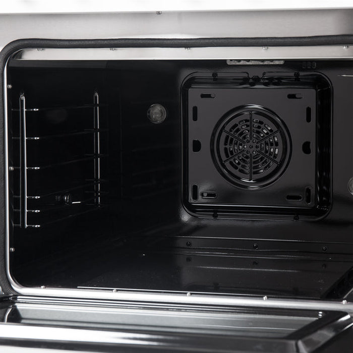 FORNO Galiano 48" 6.58 cu. ft. Dual Fuel Range with 8 Sealed Burners and Griddle in White with Antique Brass Accents - FFSGS6156-48WHT