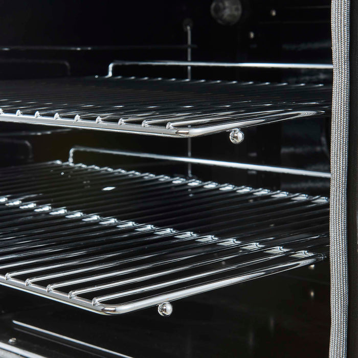 Forno Paolo 30" Freestanding Electric Range in Black, 4.38 cu.ft. True Convection Oven, FFSEL6011-30BLK