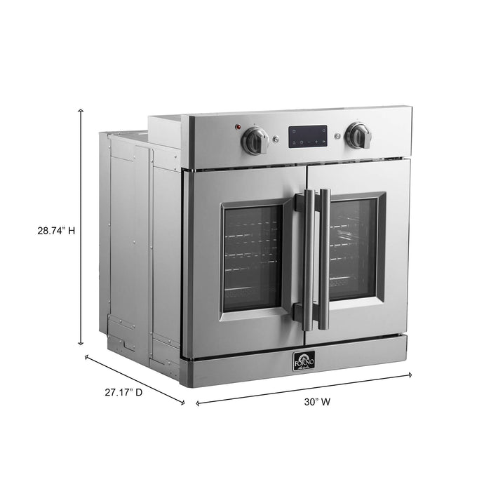 Forno Gallico 30" Electric French Door Wall Oven, FBOEL1371-30