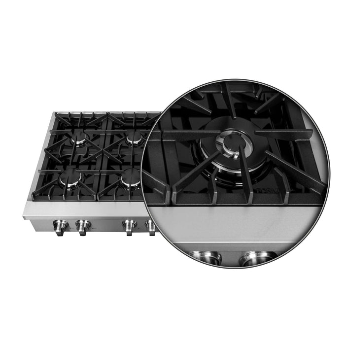 Forno Cossato Alta Qualita 48" Pro-Style Gas Rangetop, FCTGS5737-48