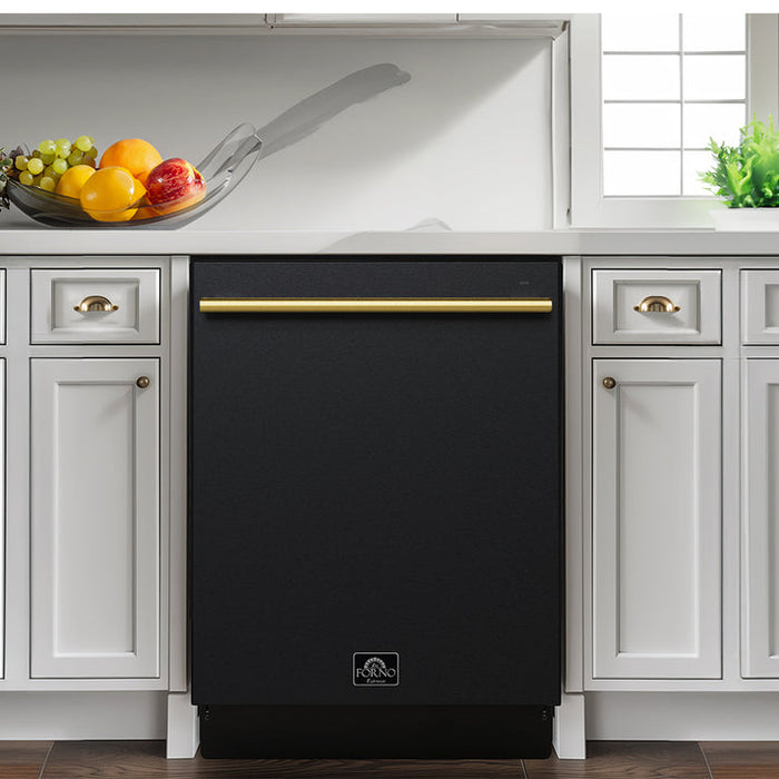 FORNO Romano Espresso 24" Built-In Black Dishwasher, FDWBI8035-24BLK