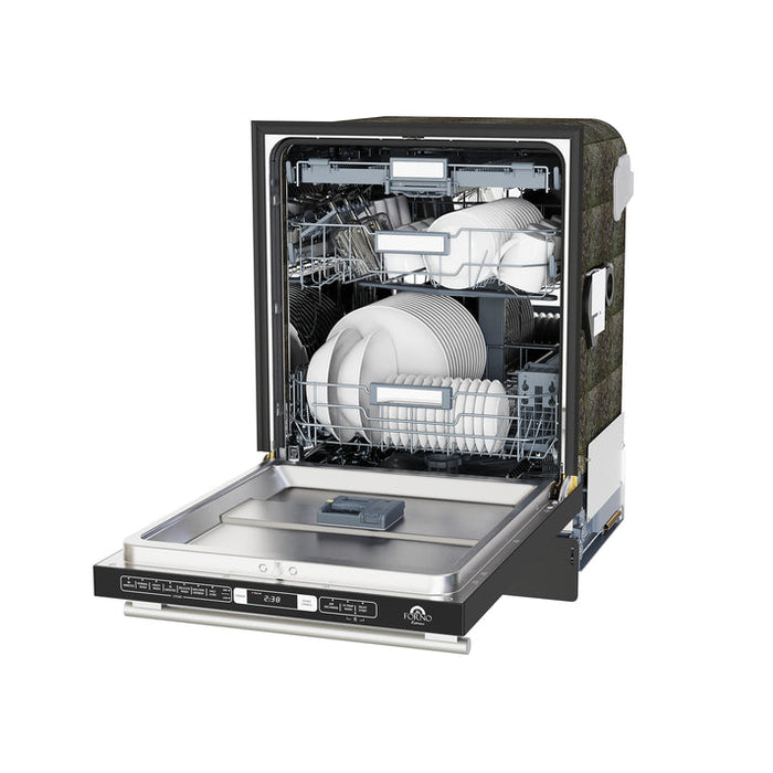 FORNO Romano Espresso 24" Built-In Black Dishwasher, FDWBI8035-24BLK