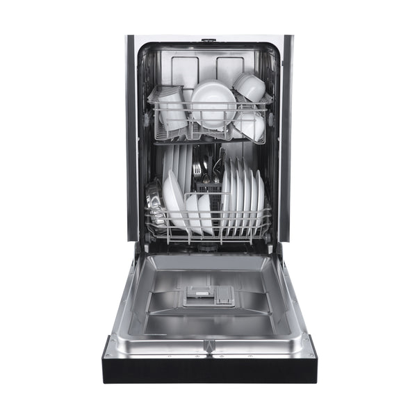 FORNO Polo 18" Built-in Dishwasher in Black- FDWBI8041-18BLK