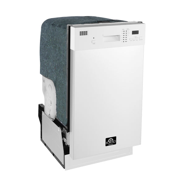 FORNO Polo 18" Built-in Dishwasher in White- FDWBI8041-18WHT