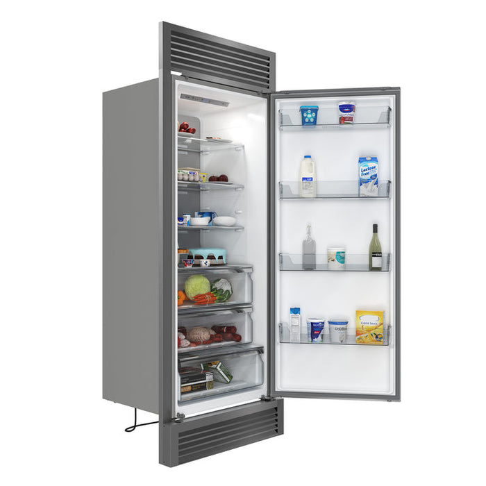 FORNO Maderno 32" 13.6 cu.ft. Right Swing Convertible Refrigerator and Freezer with Modern Trim Kit in Stainless Steel- FFFFD1722-32RSG