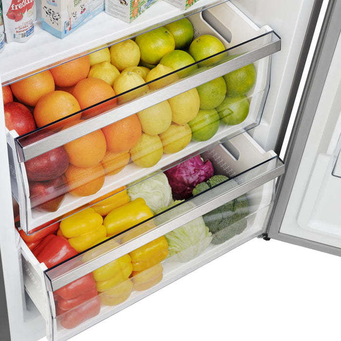 FORNO Maderno 32" 13.6 cu.ft. Right Swing Convertible Refrigerator and Freezer with Modern Trim Kit in Stainless Steel- FFFFD1722-32RSG
